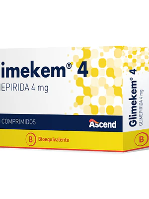 Glimekem (B) Glimepirida 4 mg 30 Comprimidos.