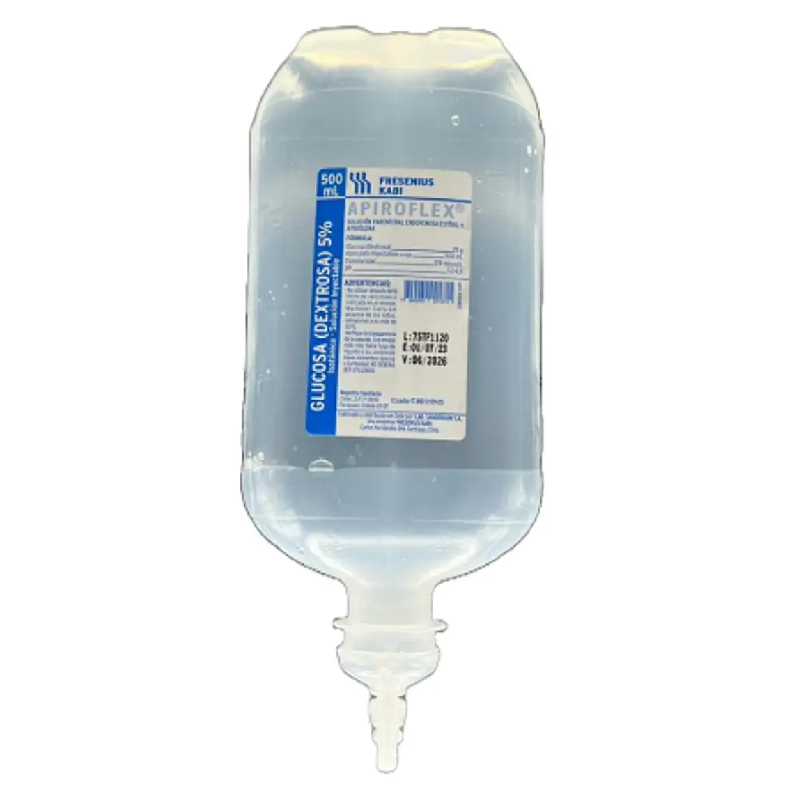 Glucosa Dextrosa 5 % Solución inyectable 500 ml Caja 20 Unidades. Sanderson  1