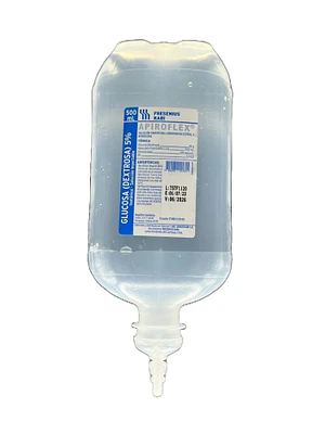 Glucosa Dextrosa 5 % Solución inyectable 500 ml Caja 20 Unidades. Sanderson 