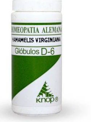 Hamamelis Virgin D6 Glóbulos 1 Frasco. Knop
