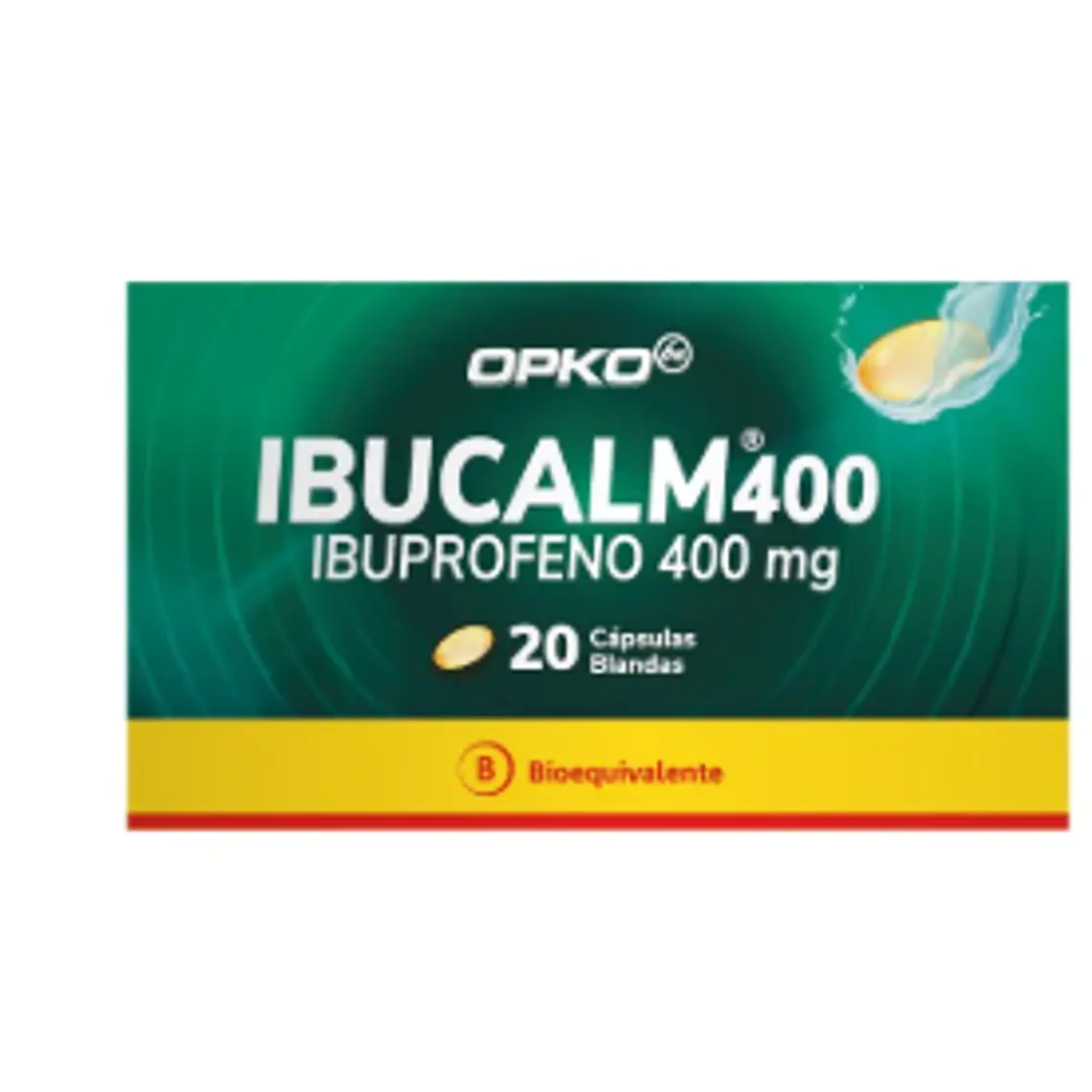Ibucalm (B) Ibuprofeno 400 mg 20 Cápsulas blandas. 1