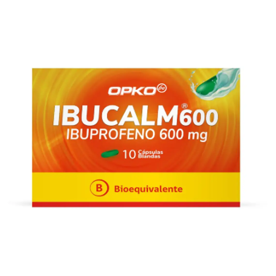 Ibucalm (B) Ibuprofeno 600 mg 10 Cápsulas blandas. 1