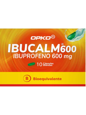 Ibucalm (B) Ibuprofeno 600 mg 10 Cápsulas blandas.