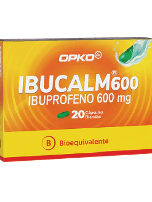 Ibucalm (B) Ibuprofeno 600 mg 20 Cápsulas blandas.
