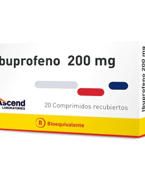 Ibuprofeno (B) 200 mg 20 Comprimidos recubiertos. Ascend