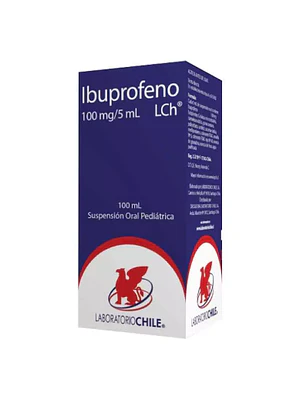 Ibuprofeno 100 mg /5 ml Suspensión oral infantil 100 ml. Chile