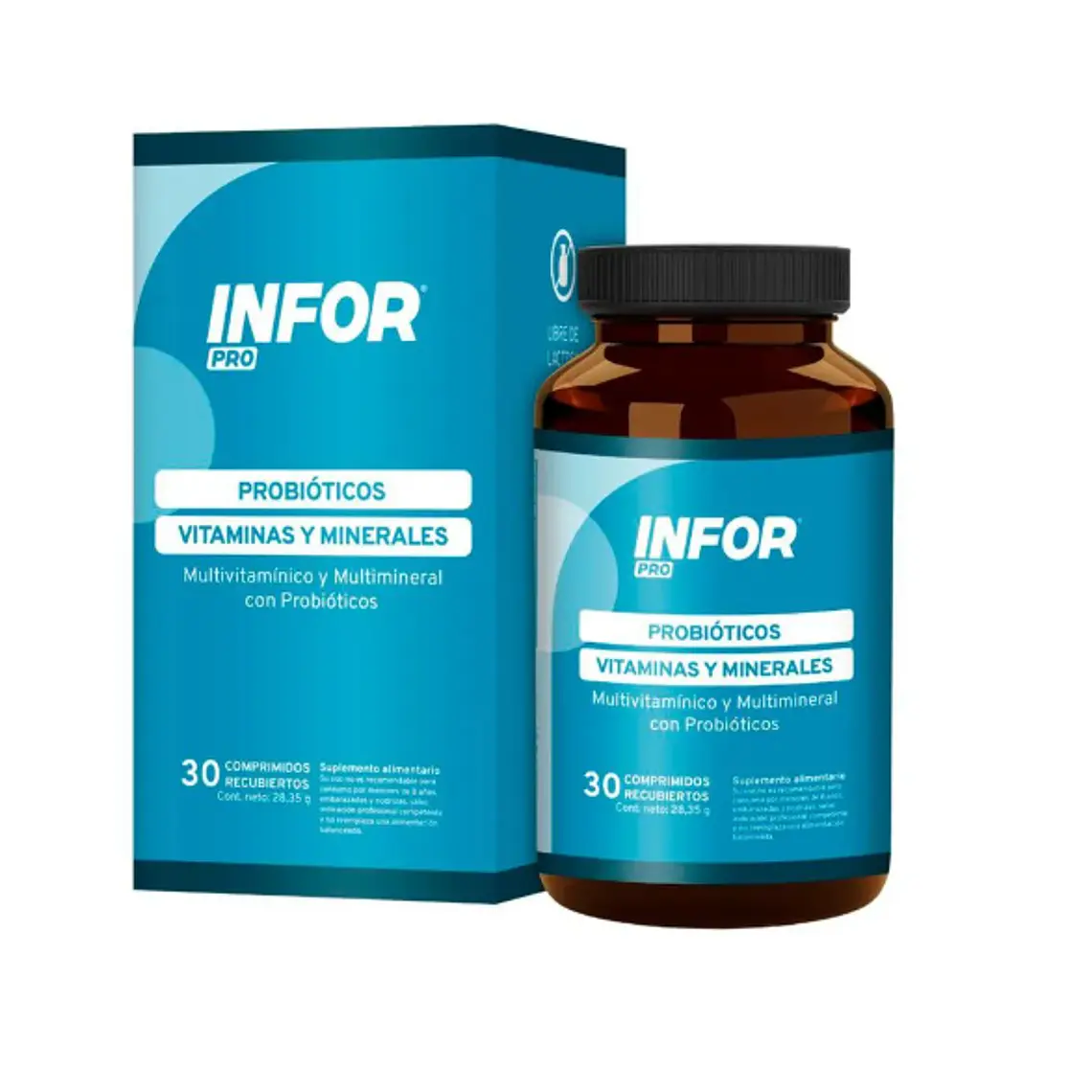 Infor Probióticos, vitaminas y minerales 30 Comprimidos recubiertos. 1