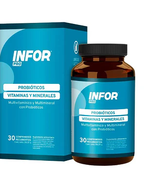 Infor Probióticos, vitaminas y minerales 30 Comprimidos recubiertos.