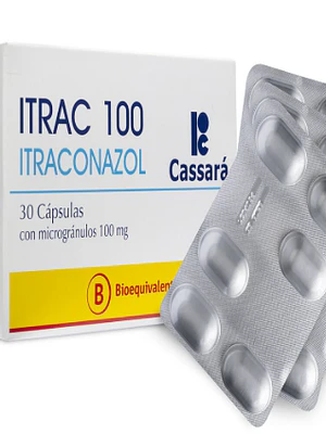 Itrac (B) Itraconazol 100 mg 30 Cápsulas con microgránulos.