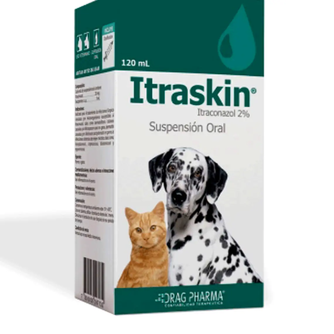 Itraskin Itraconazol 2 % Suspensión oral 120 ml. Uso veterinario 1