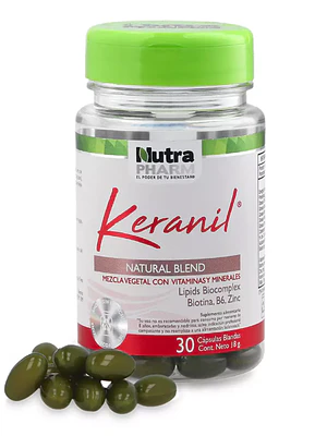 Keranil Natural blend 30 Cápsulas blandas. Nutra Pharm