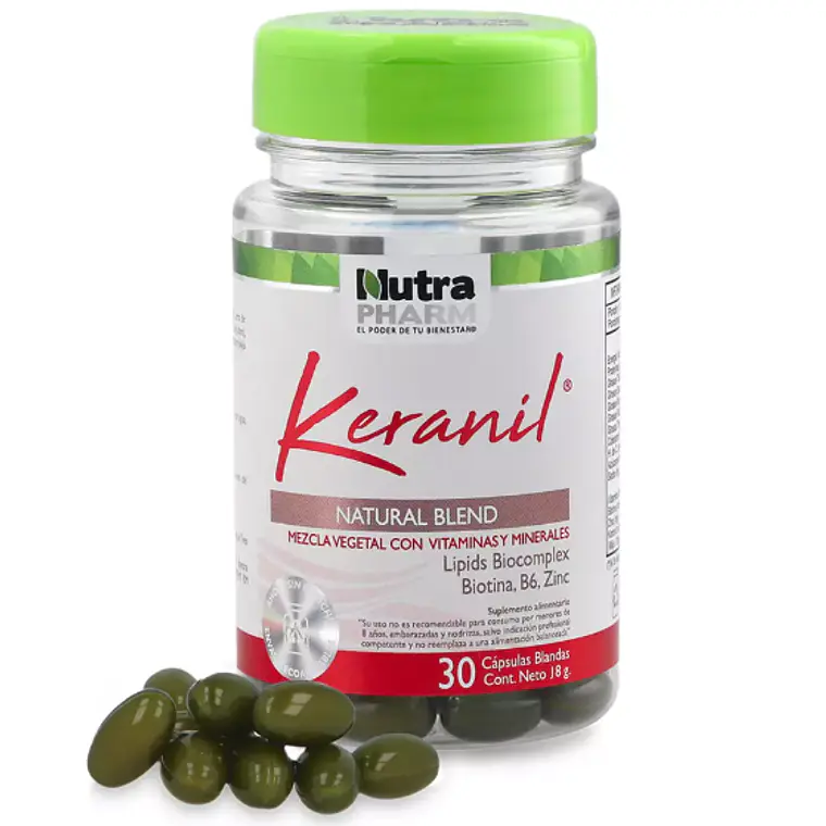 Keranil Natural blend 30 Cápsulas blandas. Nutra Pharm 1