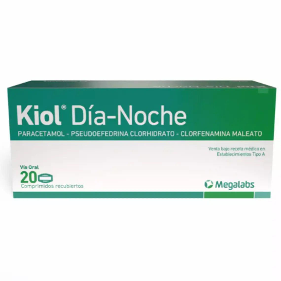 Kiol Antigripal Día-Noche Paracetamol 20 Comprimidos recubiertos. 1