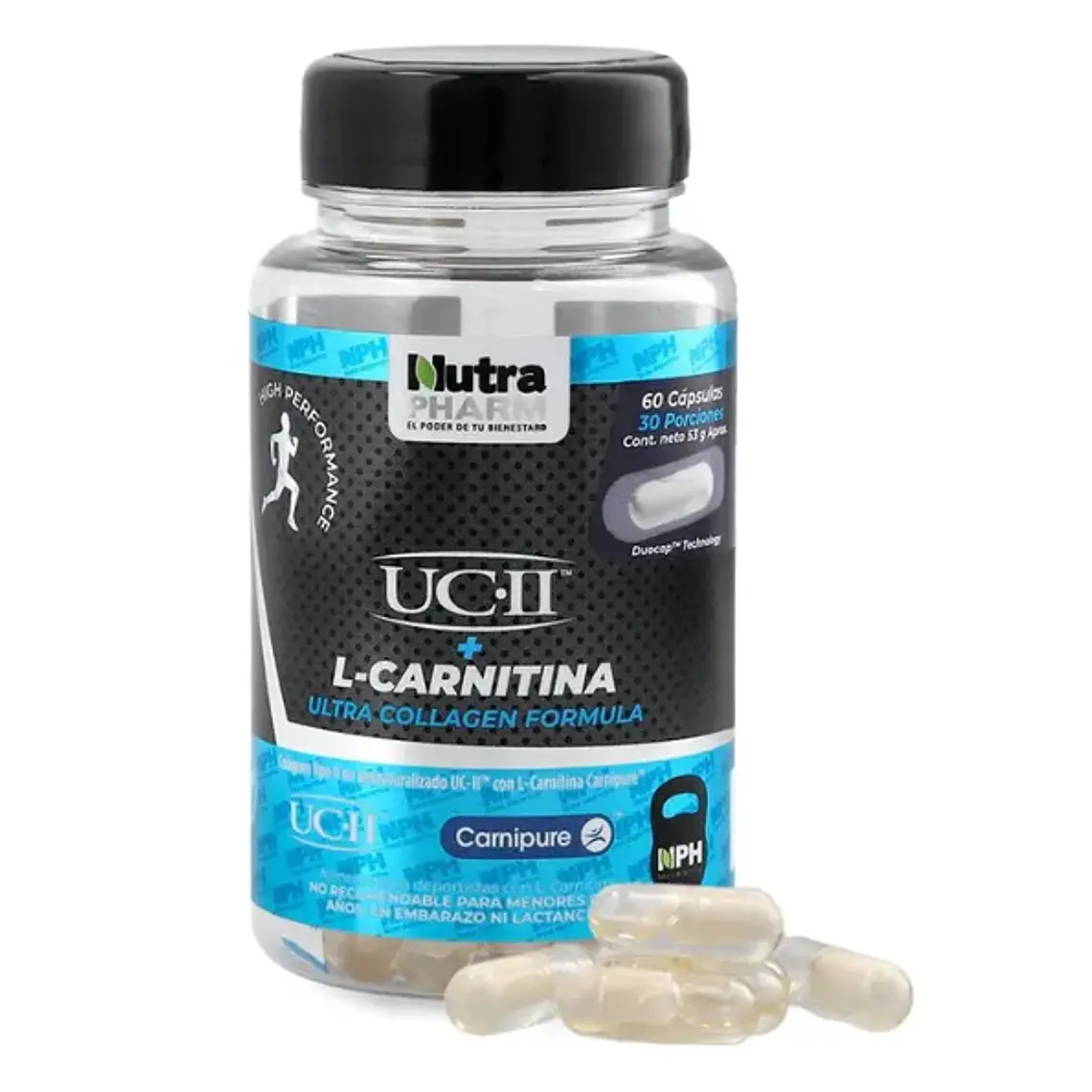 L-Carnitina+UC-II 60 Cápsulas. Nutra Pharm 1