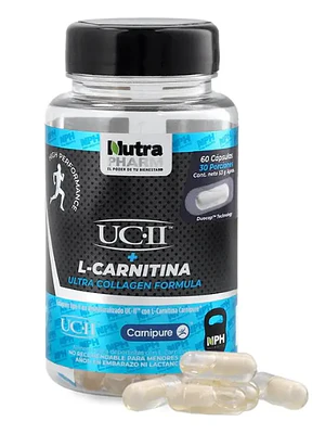 L-Carnitina+UC-II 60 Cápsulas. Nutra Pharm