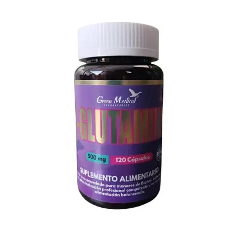 L-Glutamina 500 mg 120 Cápsulas. Green Medical 1
