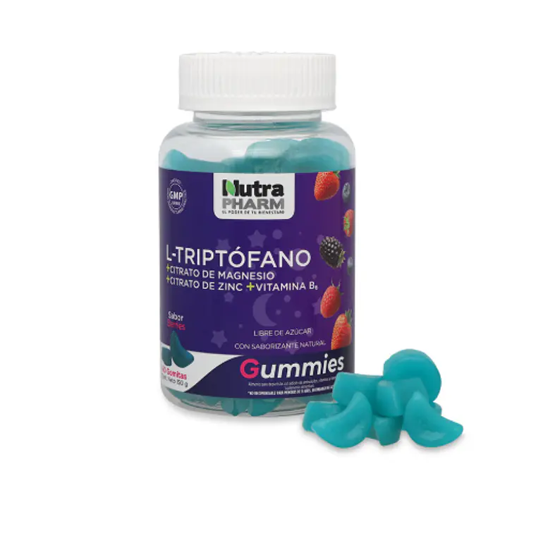L-Triptofano+ Citrato de magnesio+ Complejo B 60 Gummies. Nutra Pharm 1