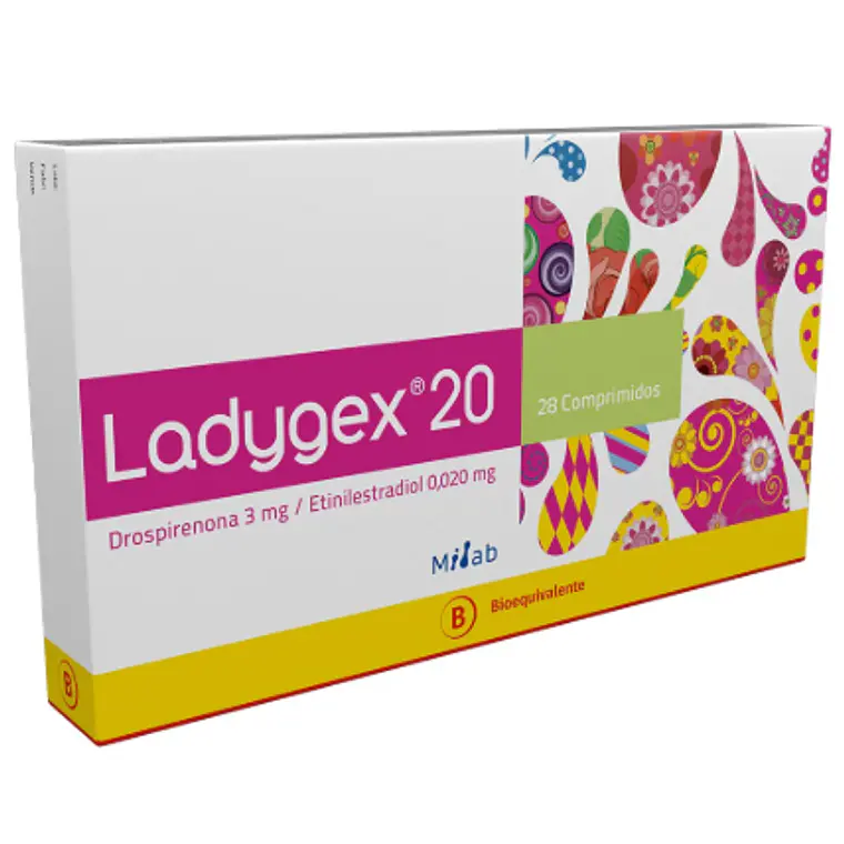 Ladygex 20 Drospirenona, Estinilestradiol 28 Comprimidos. 1