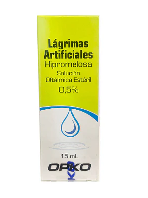 Lágrimas Artificiales Hipromelosa 0,5 % Solución oftálmica 15 ml. Opko