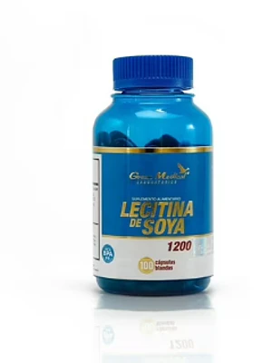 Lecitina se soya 1200 mg 100 Cápsulas. Green Medical