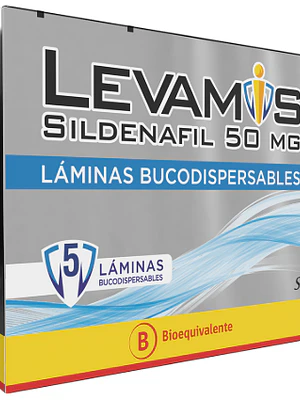 Levamis (B) Sildenafil 50 mg 5 Láminas  Bucodispersables. 