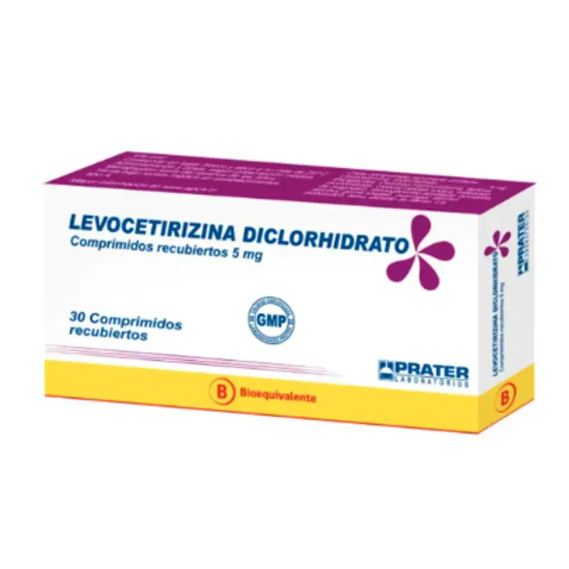 Levocetirizina Diclorhidrato (B) 5 mg 30 Comprimidos recubiertos. Prater 1