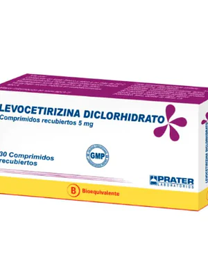 Levocetirizina Diclorhidrato (B) 5 mg 30 Comprimidos recubiertos. Prater