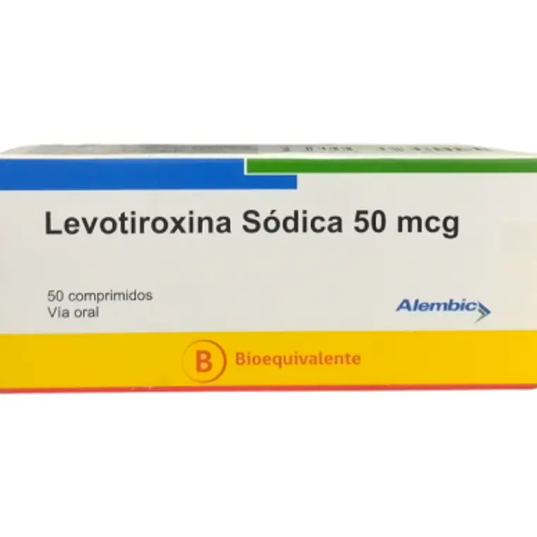 Levotiroxina sódica (B) 50 mcg 50 Comprimidos. Alembic  1
