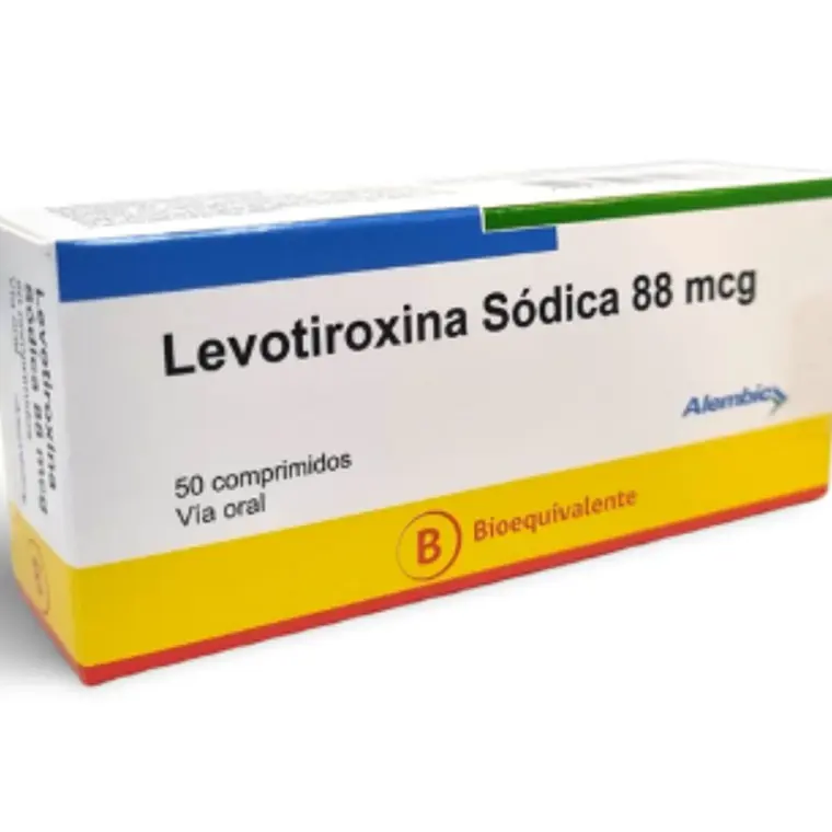 Levotiroxina sódica 88 mcg 50 Comprimidos. Alembic  1