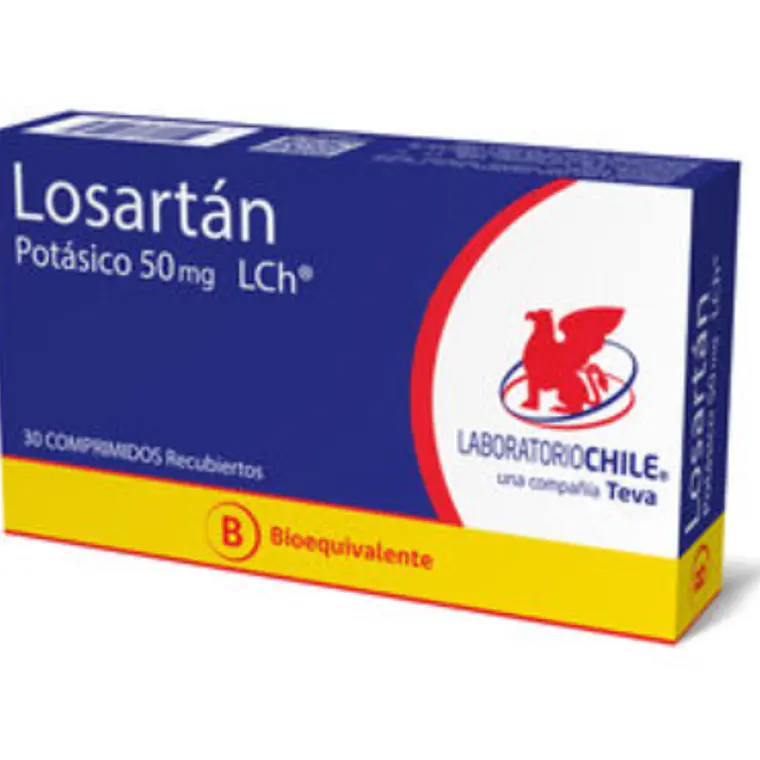 Losartán (B) 50 mg 30 Comprimidos recubiertos. 1