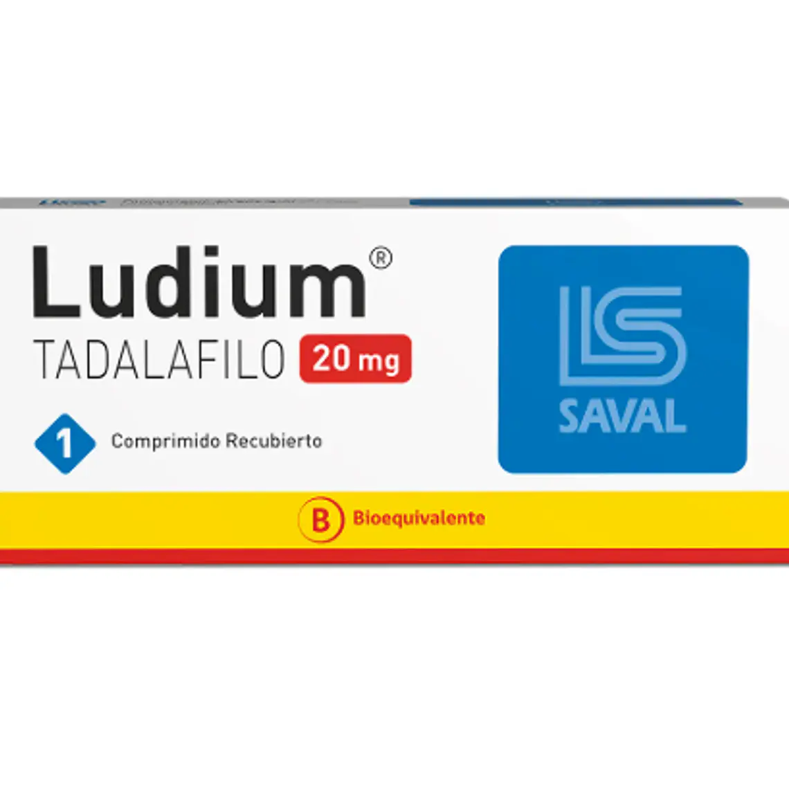 Ludium (B) Tadalafilo  20 mg 1 Comprimido recubierto. 1