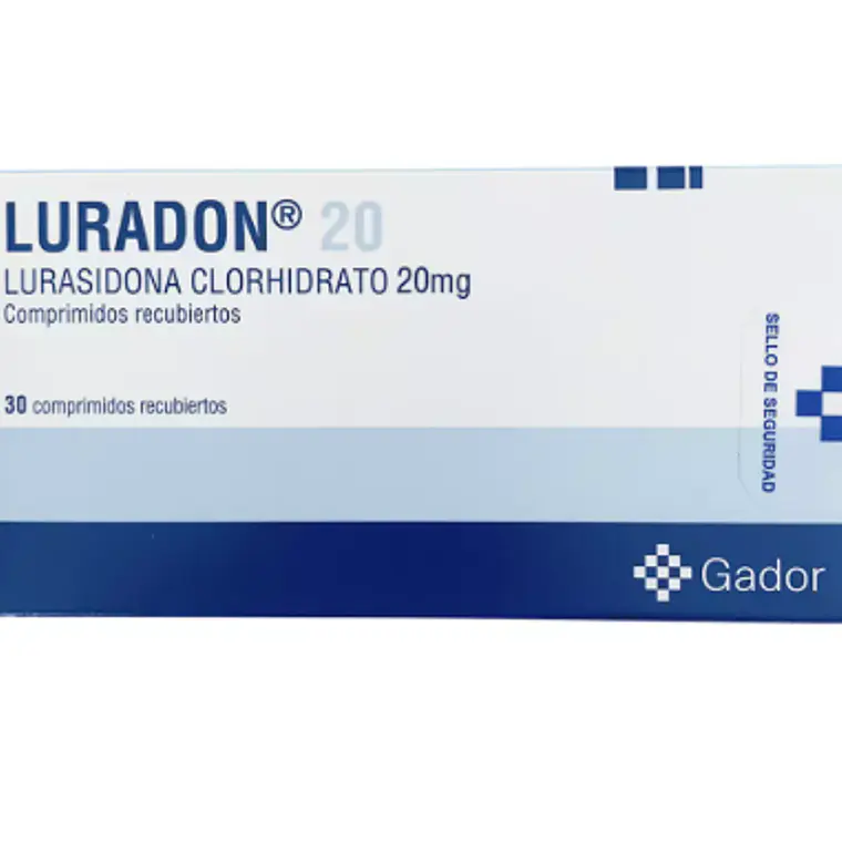 Luradon Lurasidona 20 mg 30 Comprimidos recubiertos. 1