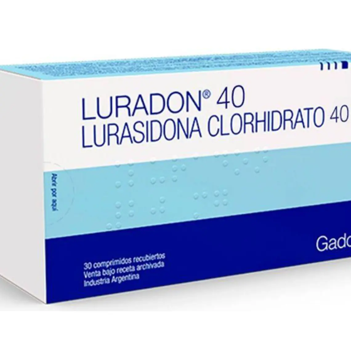 Luradon Lurasidona 40 mg 30 Comprimidos recubiertos. 1