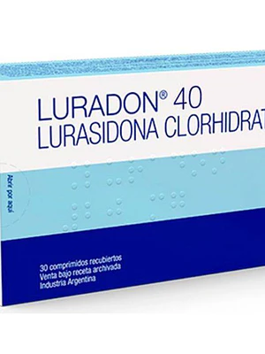 Luradon Lurasidona 40 mg 30 Comprimidos recubiertos.