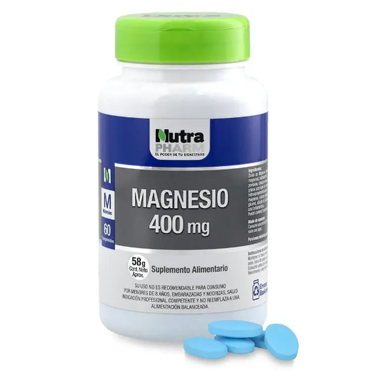 Magnesio 400 mg 60 Cápsulas. Nutra Pharm 1