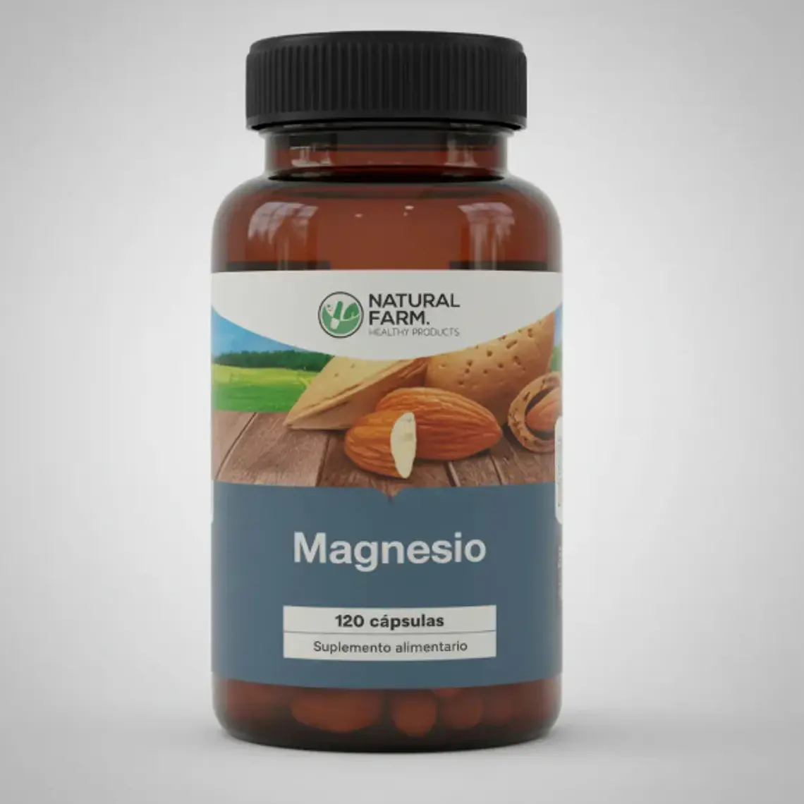 Magnesio 120 Cápsulas. Natural Farm 1