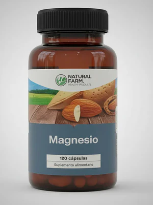 Magnesio 120 Cápsulas. Natural Farm