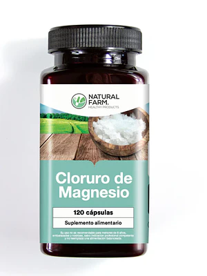 Cloruro de magnesio 120 Cápsulas. Natural Farm