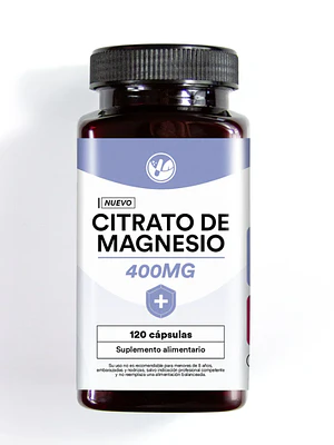 Citrato de magnesio 400 mg 120 Cápsulas. Natural farm