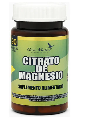 Citrato de Magnesio 500 mg 90 Cápsulas. Green Medical
