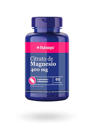 Citrato de Magnesio 400 mg 60Cápsulas. Nutrasys