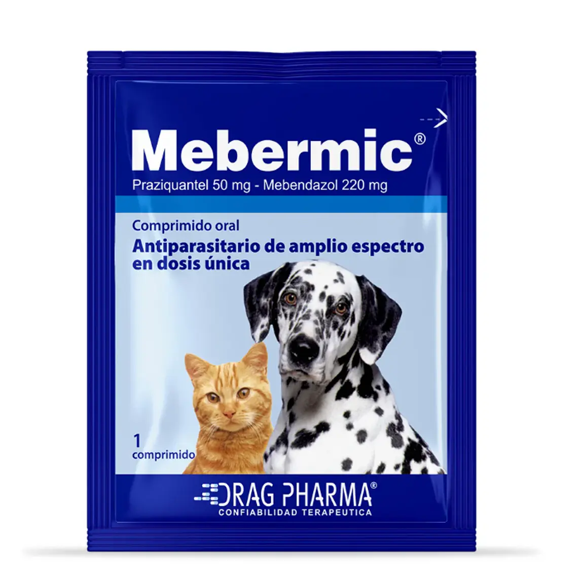 Mebermic Antiparasitario Perros y gatos 50 Comprimidos. Uso veterinario 1