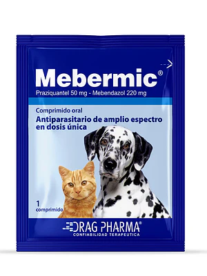 Mebermic para Perros y Gatos, envase de  50 Comprimidos