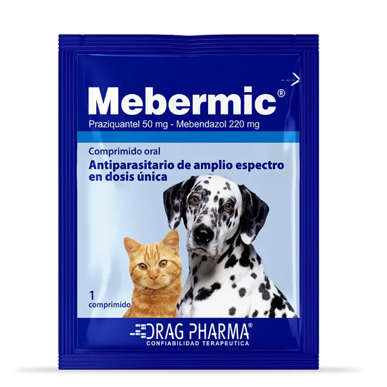 Mebermic Antiparasitario Perros y gatos 50 Comprimidos. Uso veterinario 1