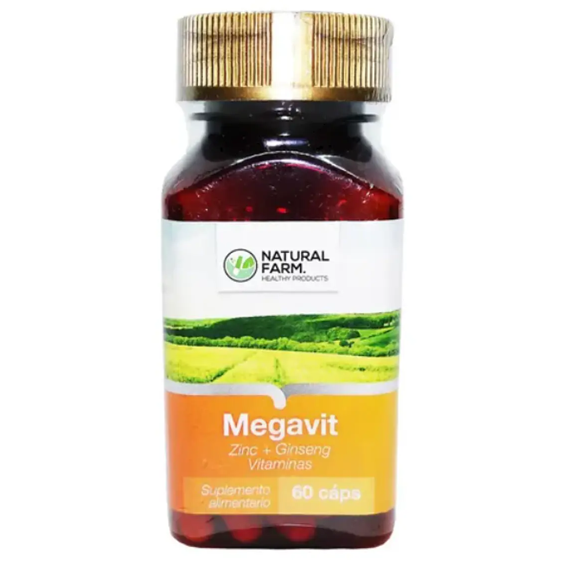 Megavit Zinc + Ginseng + Vitaminas 60 Cápsulas. Natural Farm 1