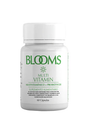 Blooms Multivitamínico y probiótico 60 Cápsulas.