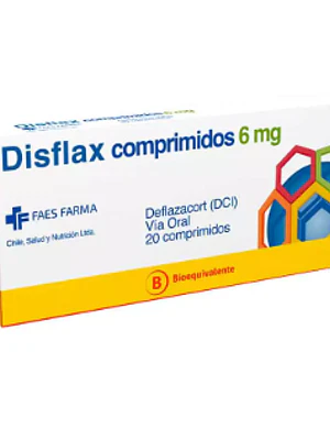 Disflax (B) Deflazacort 6 mg 20 Comprimidos.