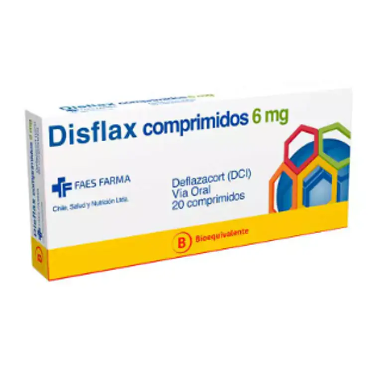 Disflax (B) Deflazacort 6 mg 20 Comprimidos. 1