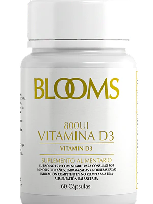 Blooms Vitamina D 800 UI 60 Capsulas