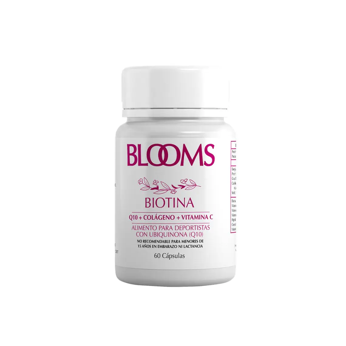 Blooms Biotina Q10 Colageno Vitamina C 60 Cápsulas 1
